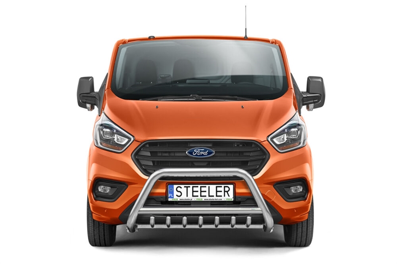 Bullbar i rustfri stål - til Ford Transit Custom Årgang 2018-2023