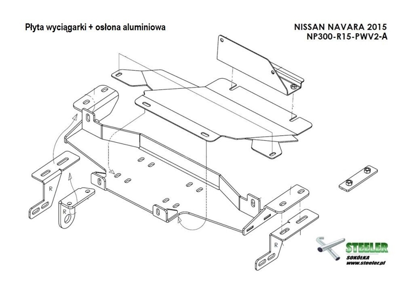 Spilmontage (Inkl. køler beskyttelse) til Nissan Navara NP300 Årgang 2015+